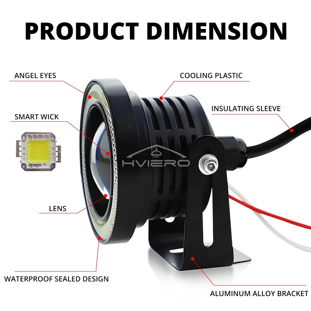 2X Auto DRL LED Scheinwerfer Angel Eyes – SwissGlanzGarage Ansicht 6