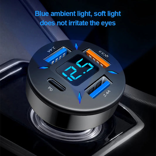 66W USB Auto Ladegerät 4 Ports Schnellladung – SwissGlanzGarage Autopflege Schweiz