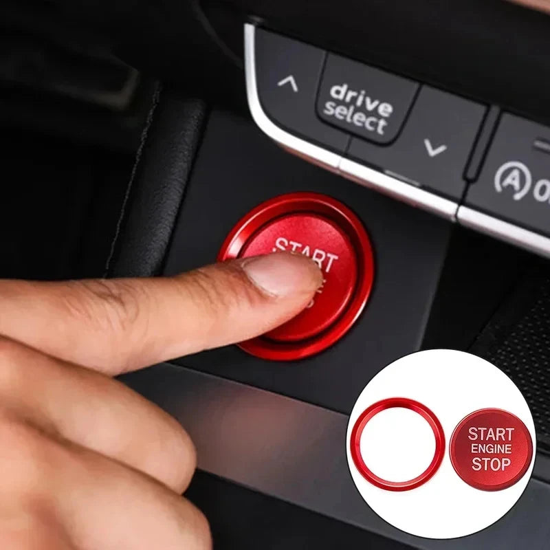 Start-Stopp-Knopf Aufkleber für Audi A4 A6 A5 Q5 Q7 – SwissGlanzGarage Ansicht 2