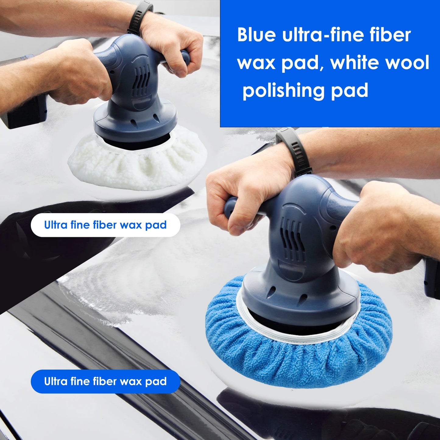 15/10pcs Auto polier puffer pads 5/10-Zoll-Wollpolierpad Motorhaube poliertes Wachs pad zum Polieren und Polieren von...