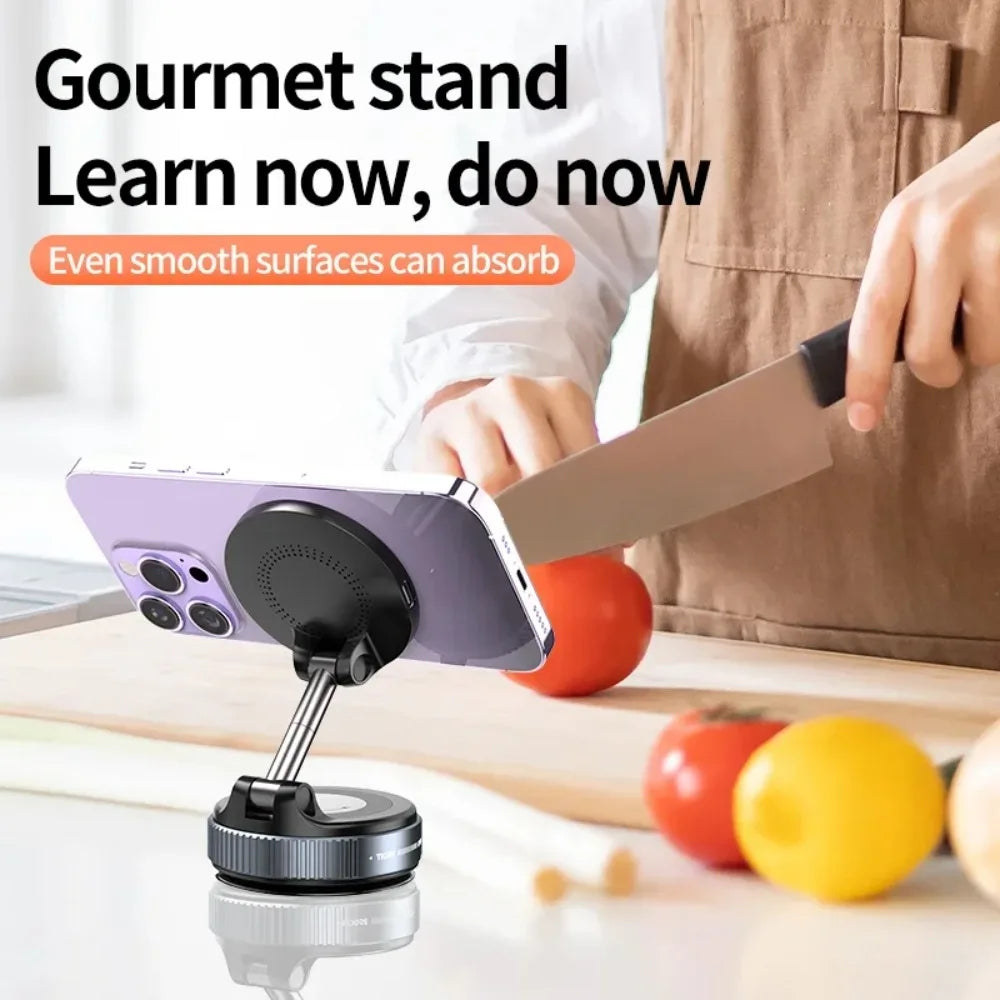 Magnetischer kabelloser Ladegerät-Telefonhalter für das Auto und 360° ° Rotations-Vakuum-Saugnapf-Ständer für iPhone ...