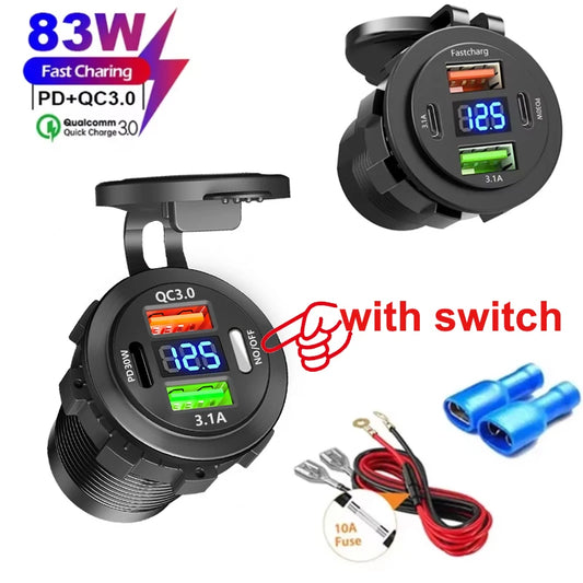 QC 3.0 PD30W Dual USB Schnellladegerät – SwissGlanzGarage Ansicht 2