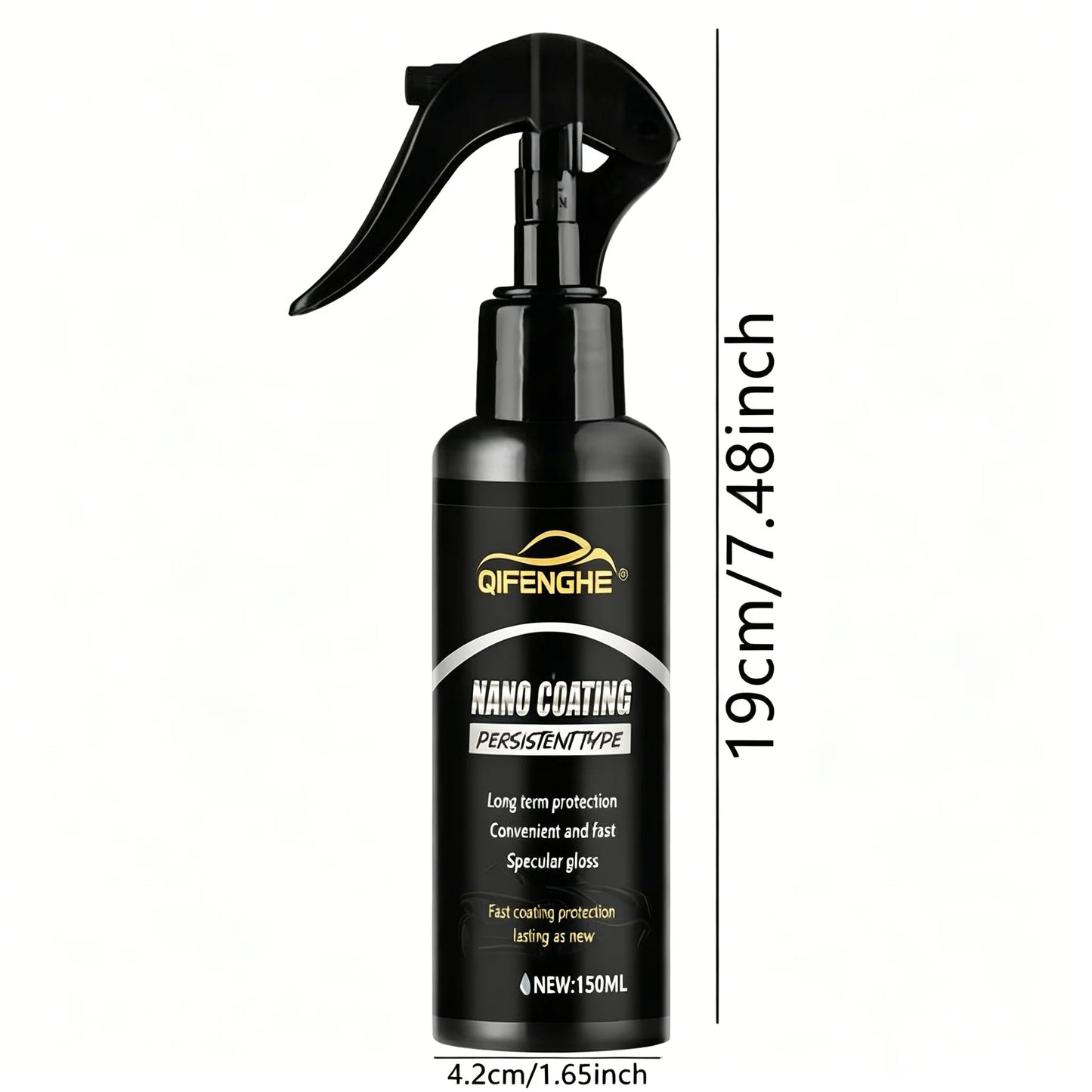 Auto Nano-Beschichtungsspray 150ml mit Tuch, Schnelle Lackschutzschicht & Spiegelglanz, Langanhaltender Schutz für Autos