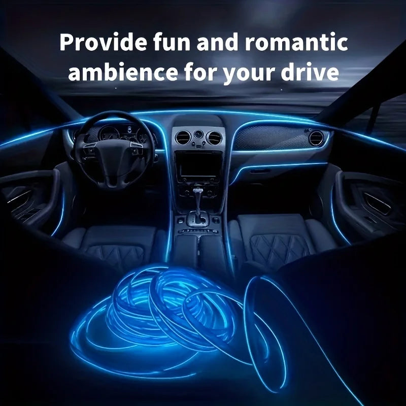 Auto Innen Licht LED Streifen 5M USB Auto Dekoration Umgebungs Lampe