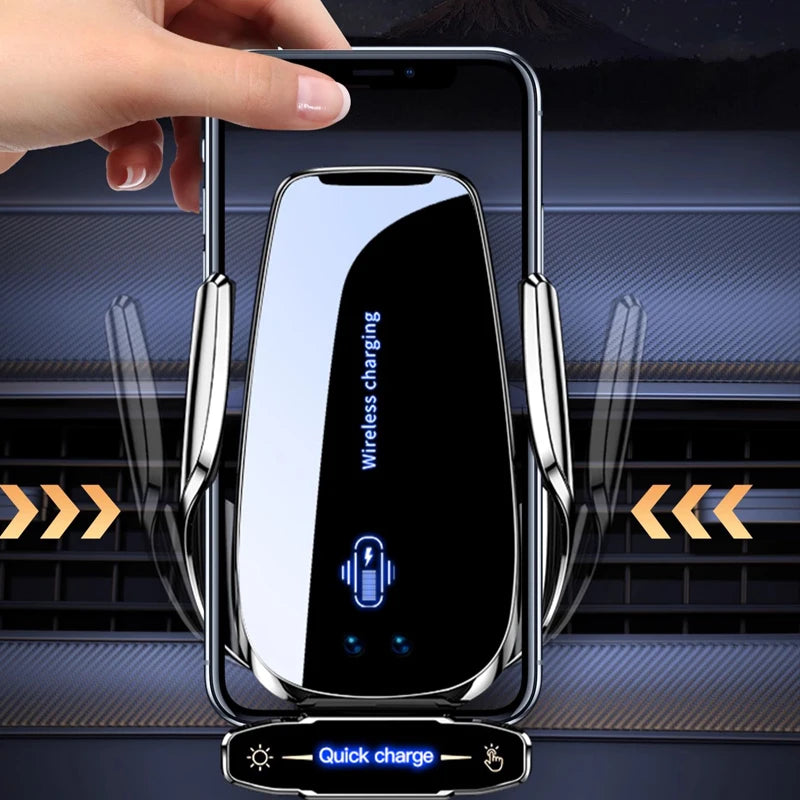 Kabelloses Ladegerät für Auto, Handyhalterung, Unterstützung für mobile Autohalterung, elektrische Induktions-Auto-Kl...