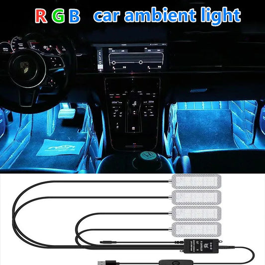LED-Auto-Innenraum-Umgebungslichter…