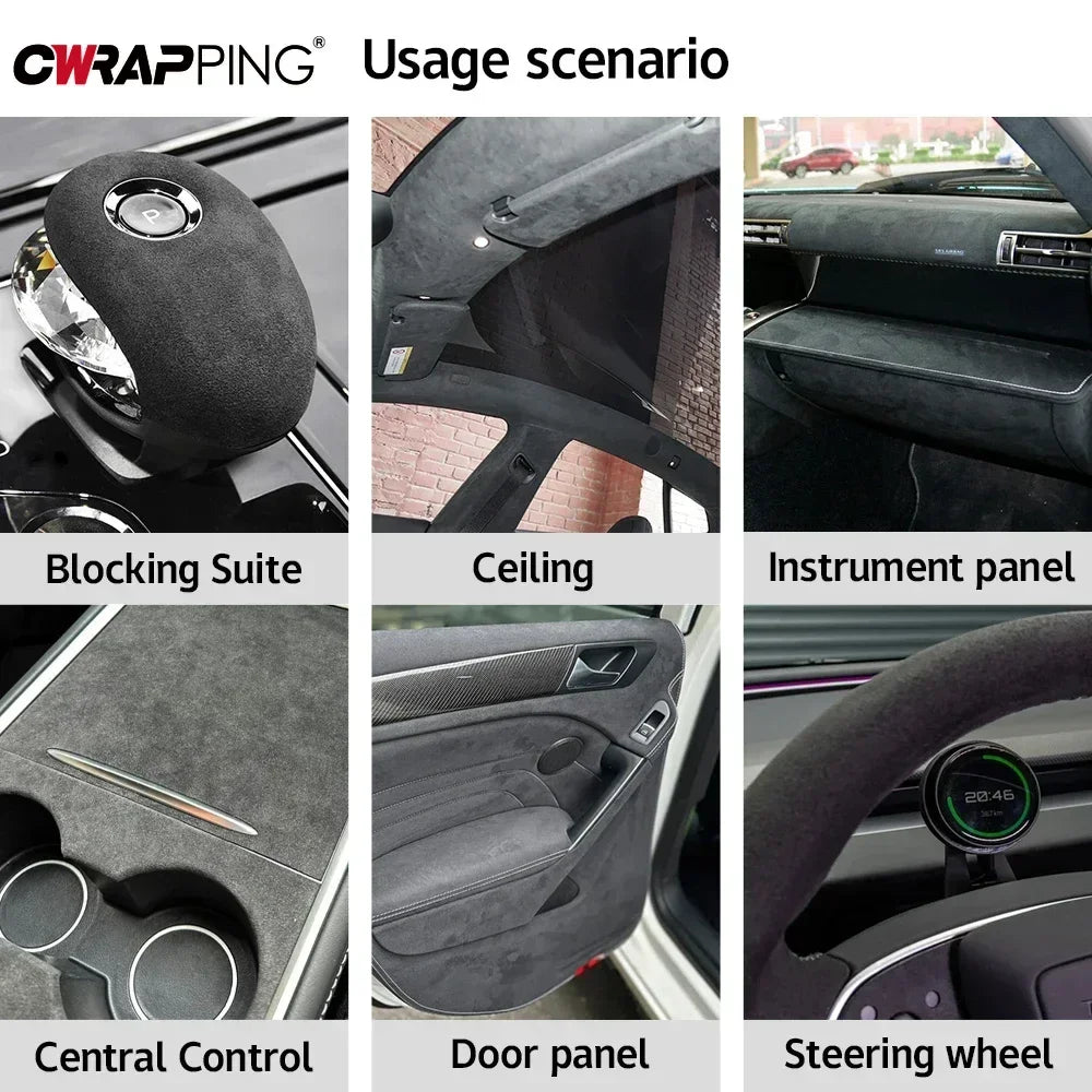 Wildleder-Stoff Folie fur Auto-Innenraum – SwissGlanzGarage Ansicht 5