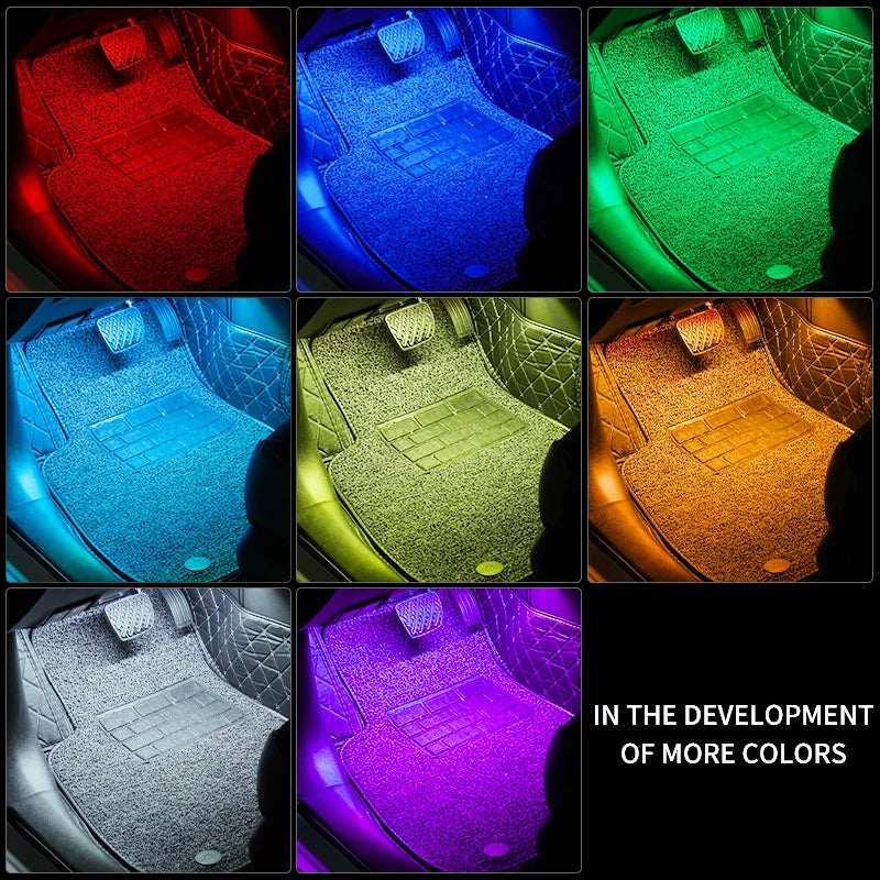 Neon LED Auto Innenraum Umgebungs fuß Streifen Licht Kit Zubehör RGB