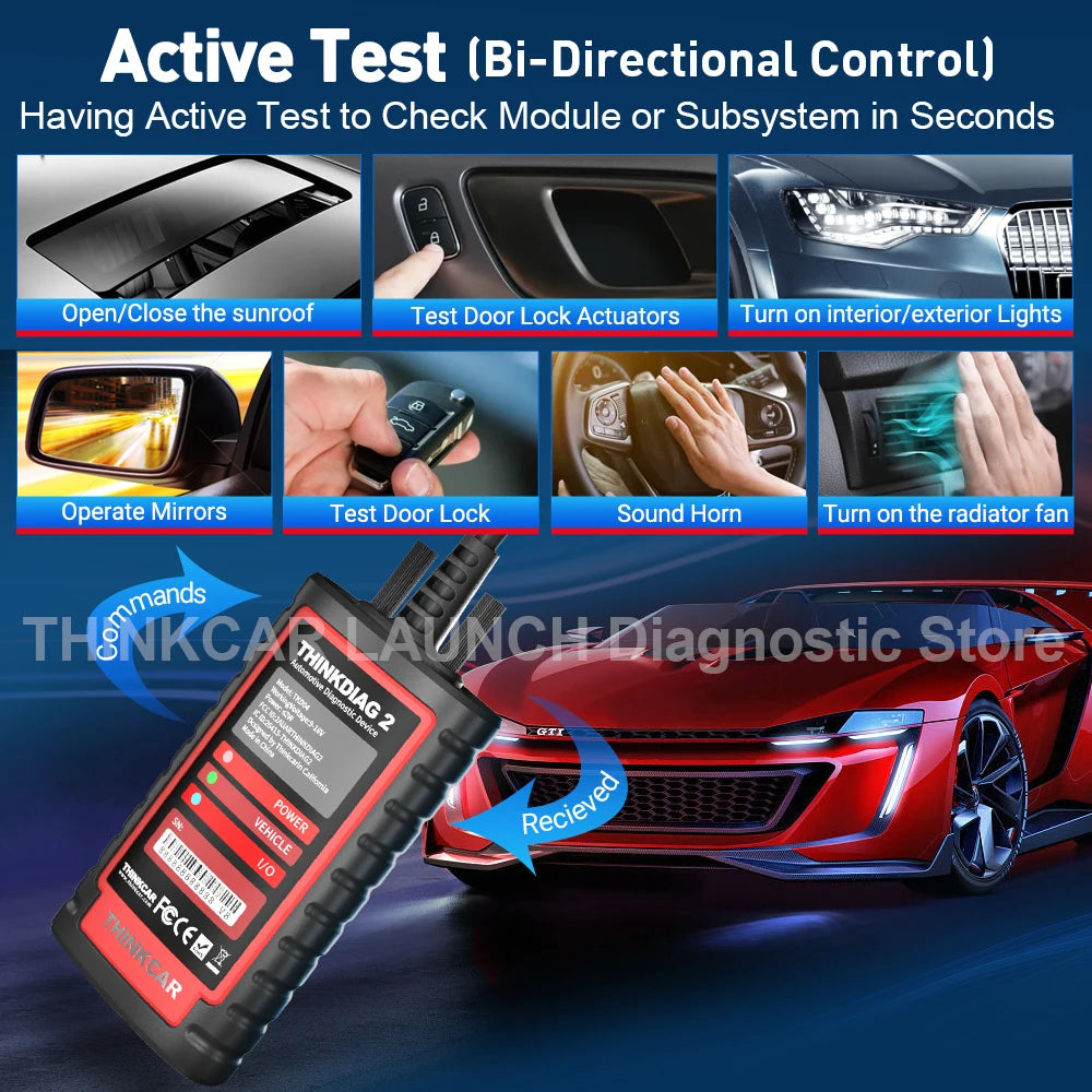 Thinkcar ThinkDiag 2 OBD2-Diagnosegerät – SwissGlanzGarage Ansicht 5