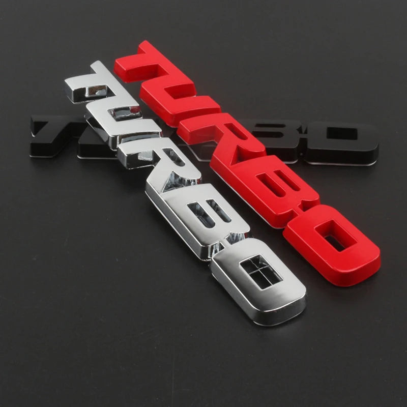 Turbo 3D Emblem Auto-Aufkleber – SwissGlanzGarage Ansicht 4