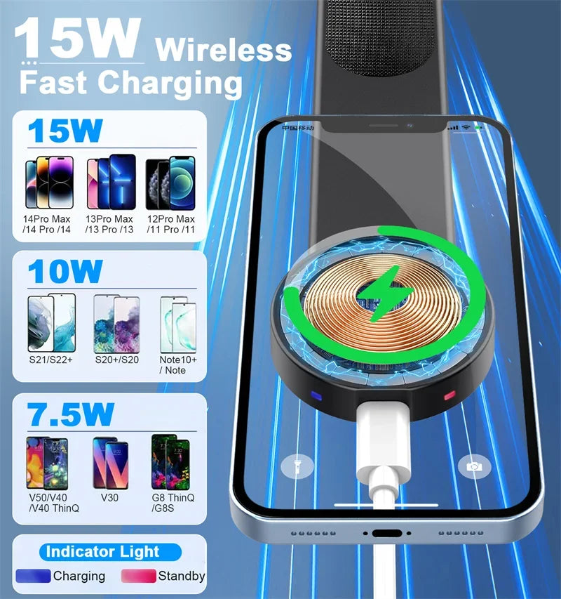 Magnetischer Autotelefon halter kabelloses Ladegerät Auto Schnell ladegerät Armaturen brett Auto halterung für iPhone...