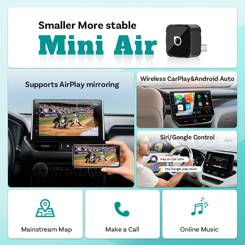 OTTOCAST MINI AIR Cube 4.0 Kabellos CarPlay Adapter – SwissGlanzGarage Ansicht 3