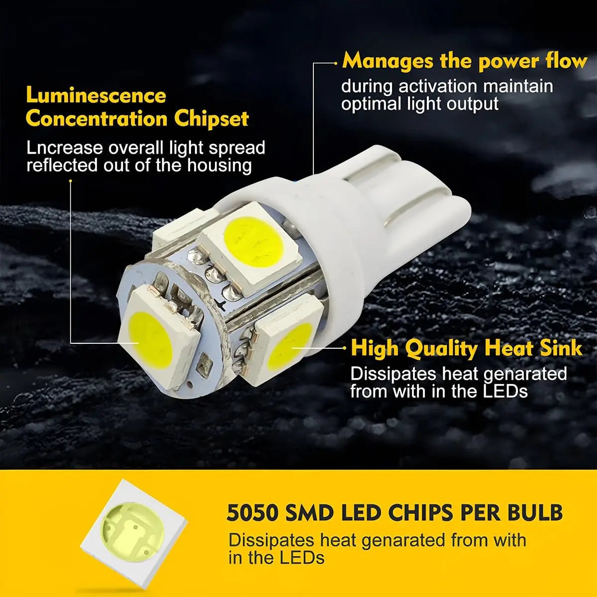 10/20/30 T10 W5W LED Birnen Set – SwissGlanzGarage Ansicht 4