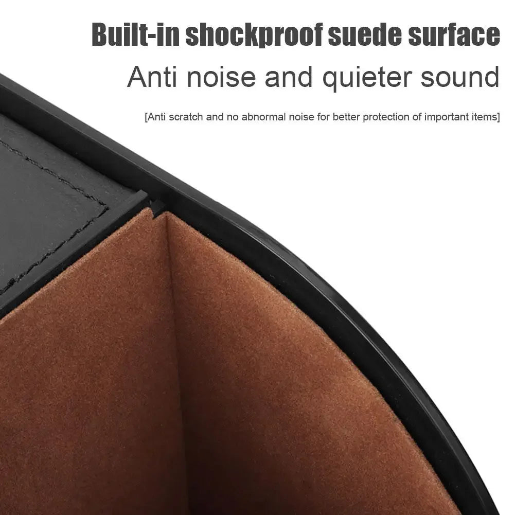 Car Seat Back Organizer PU Leather Rear Row Storage Box With Hook Cup