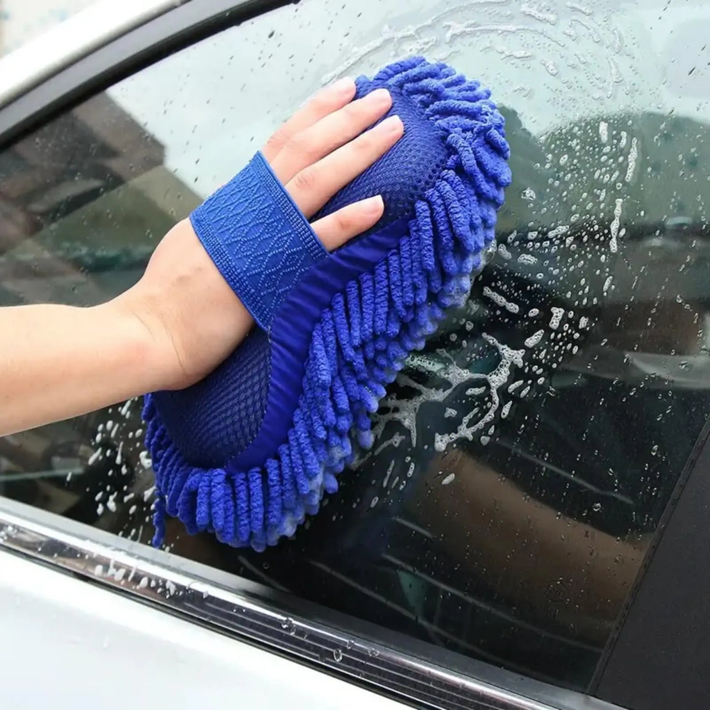 Autowaschhandschuh, Mikrofaser-Chenille-Schwamm, weicher, kratzfreier Autowaschh