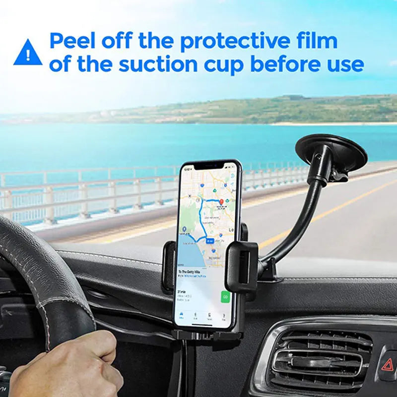 Lange Arm Auto 360-Grad-Drehung Telefon Halter Windschutzscheibe Dashboard Saugnapf Halterung Auto Smartphone Sucker ...