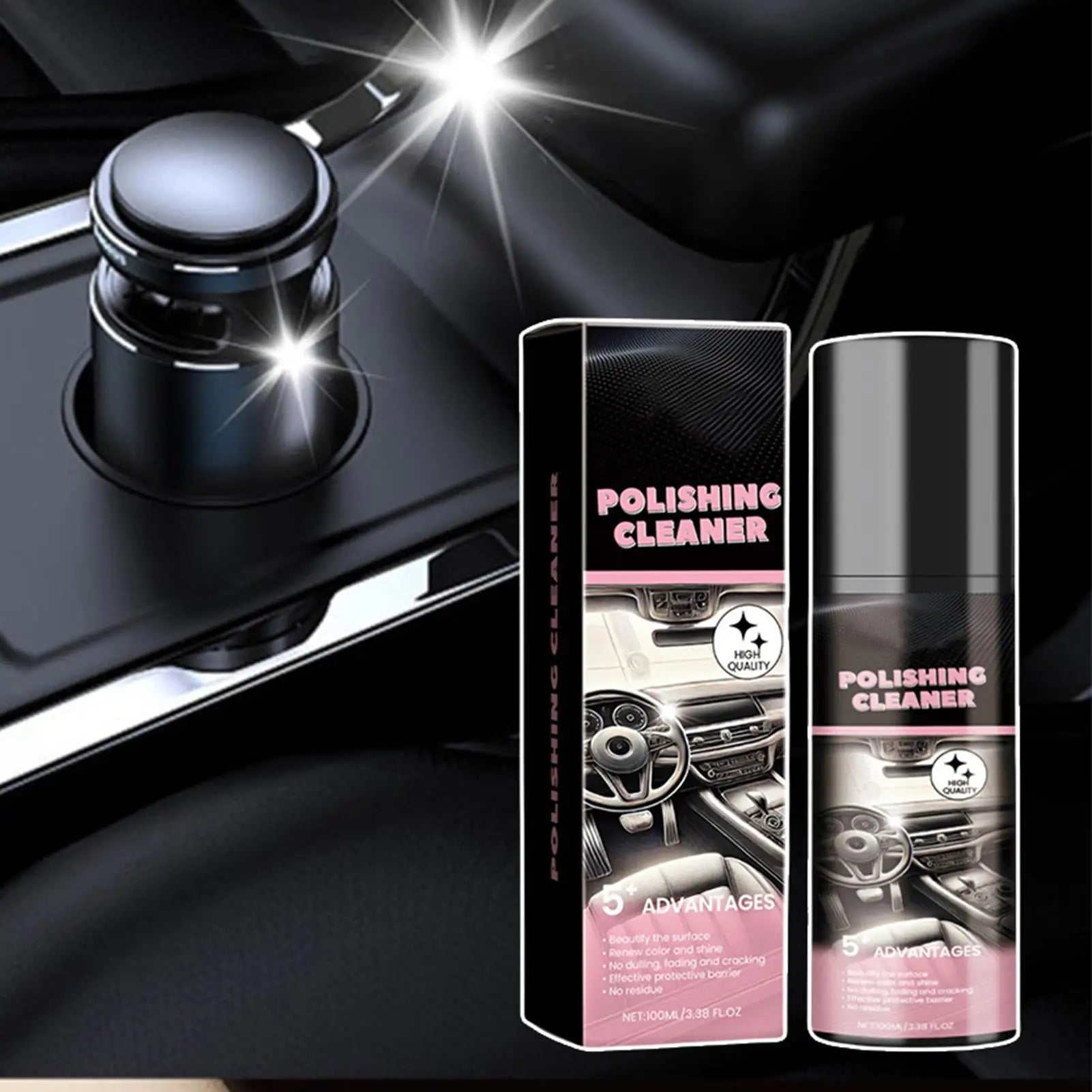 100 ml Auto-Innenpolituren, Auto-Glanzreiniger, Innenspray, verbessern den Glanz