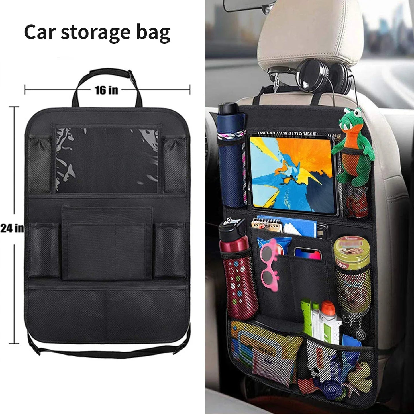 Auto Rücksitz Organizer mit Touchscreen Tablet Halter Auto Lagerung Taschen Abdeckung Auto Sitz Zurück Protektoren Au...