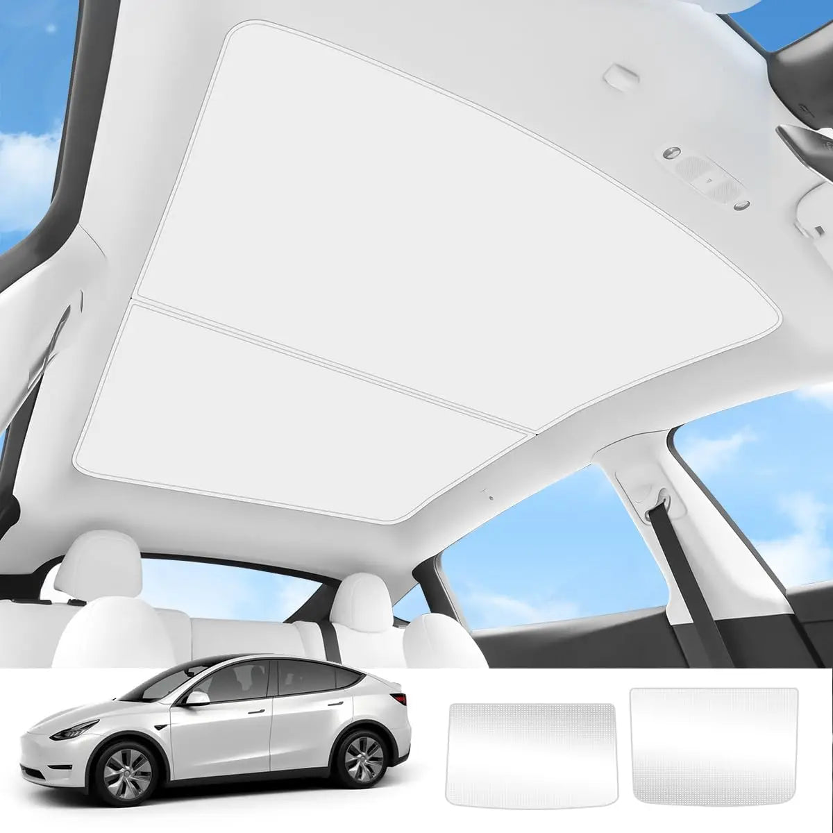Auto-Sonnenschutz Set für Tesla Model Y – SwissGlanzGarage Ansicht 5