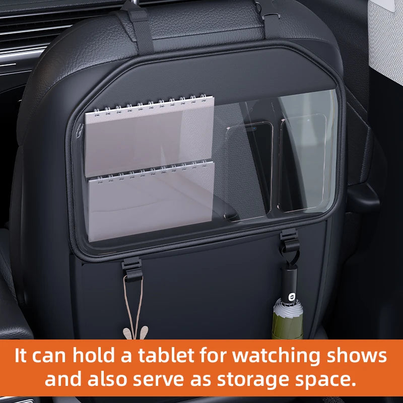 Transparente Tasche für den Autositz