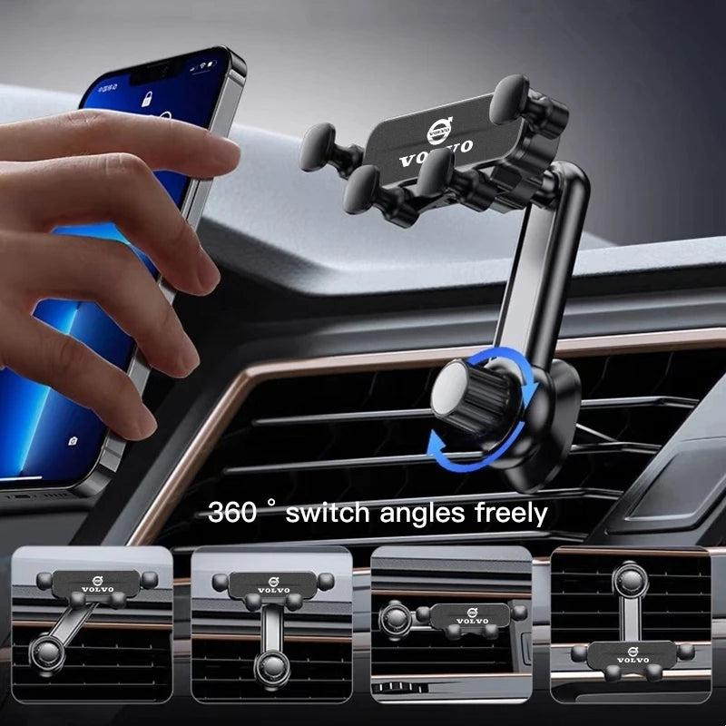 Schwerkraft Autotelefon halter Entlüftung halterung Handy halter für volvo xc60 xc90 v40 v60 s60 v50 v90 s80 c40 xc40...