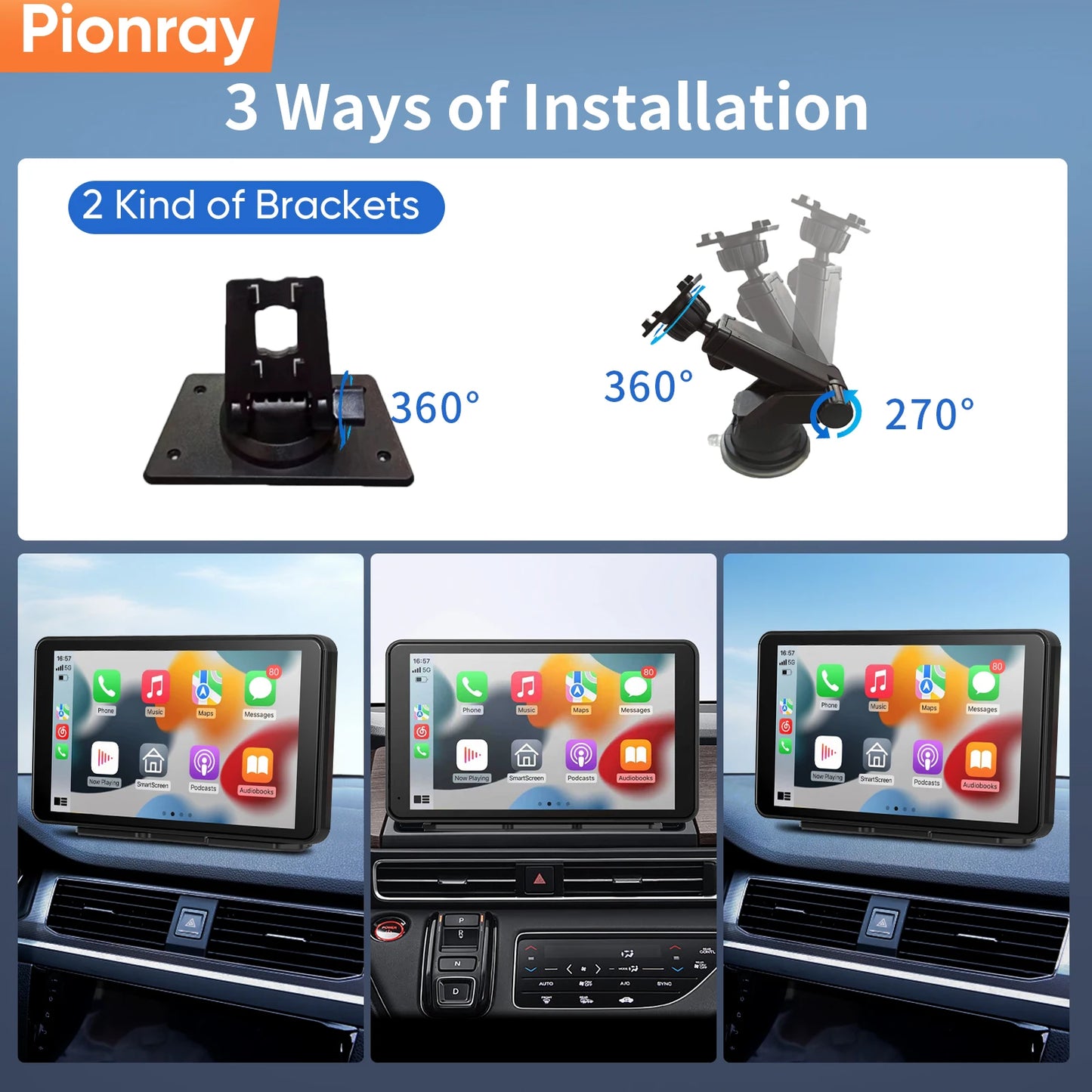 Pionray Tragbares 7/10 Zoll CarPlay – SwissGlanzGarage Ansicht 4