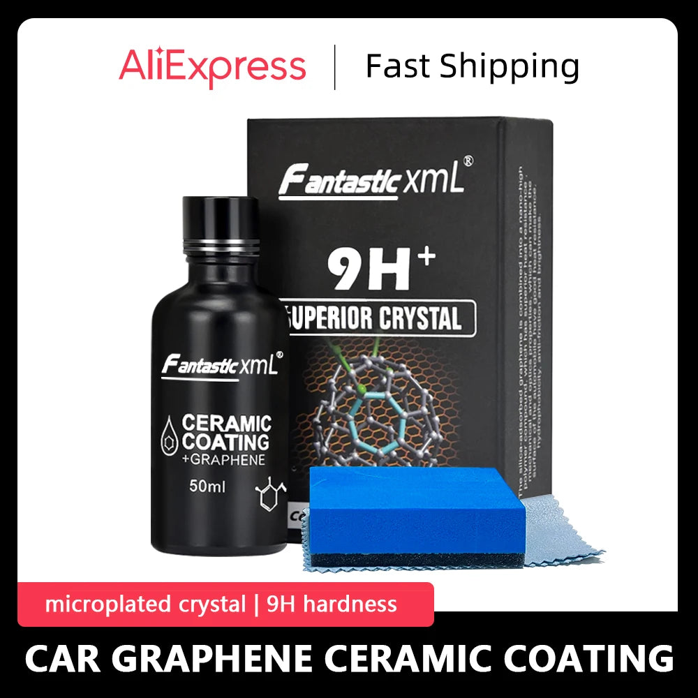 Graphen-Keramikversiegelung 9H Pro 50ml mit Schwamm und Tuch