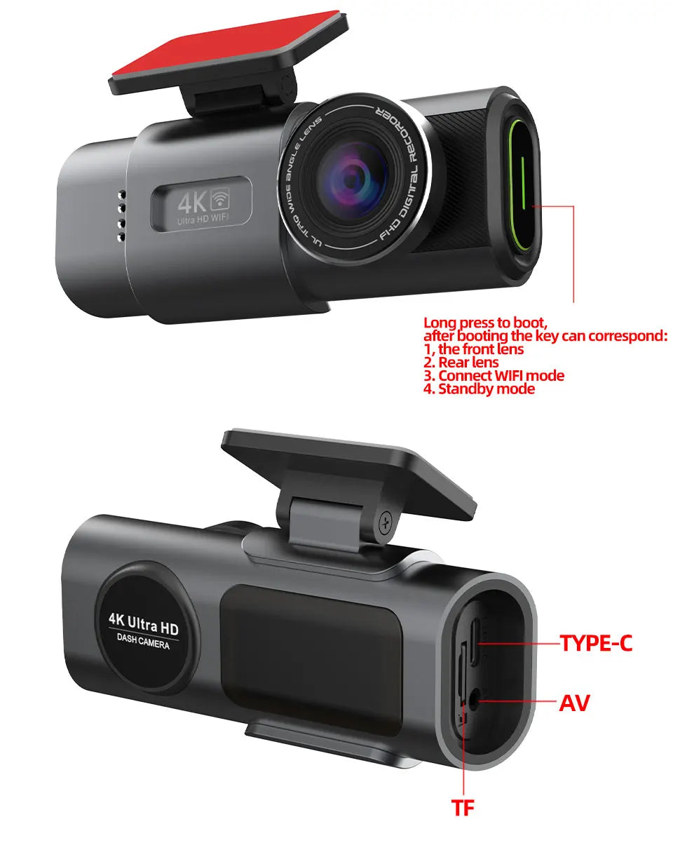 4K UHD Dashcam Recorder mit GPS & WiFi – SwissGlanzGarage Ansicht 6