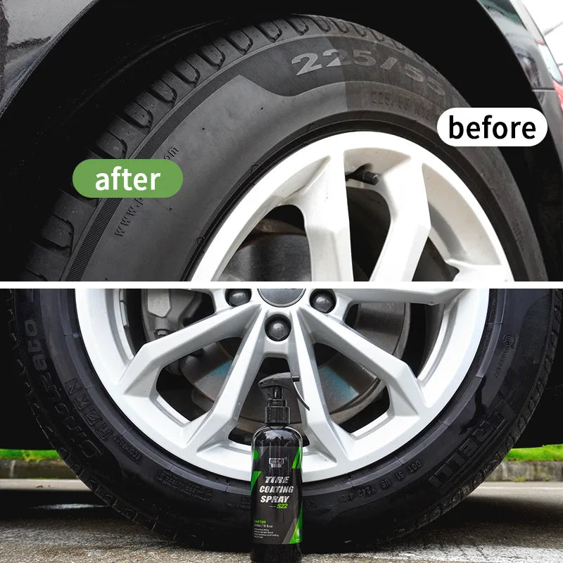 Reifen-Coating-Spray hydrophob Hochglanz Schwarz | SwissGlanzGarage