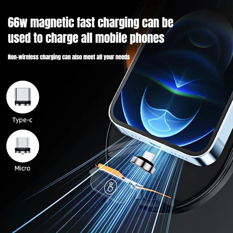 Kabellose Auto-Handyhalterung mit 66W Schnellladestation und Infrarot-Induktion für iPhone 17/16/15/14/13, Samsung, X...