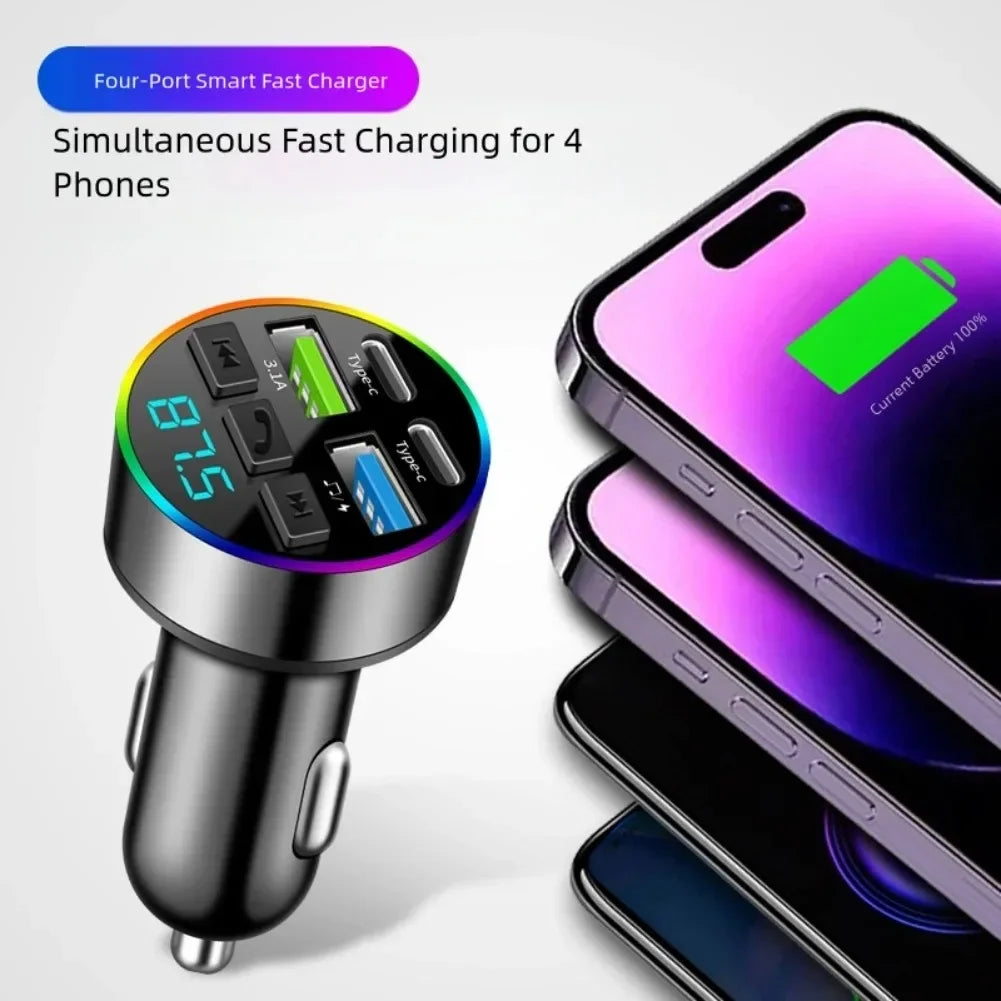 Bluetooth 5.0 FM Transmitter USB Ladegerät – SwissGlanzGarage Ansicht 5