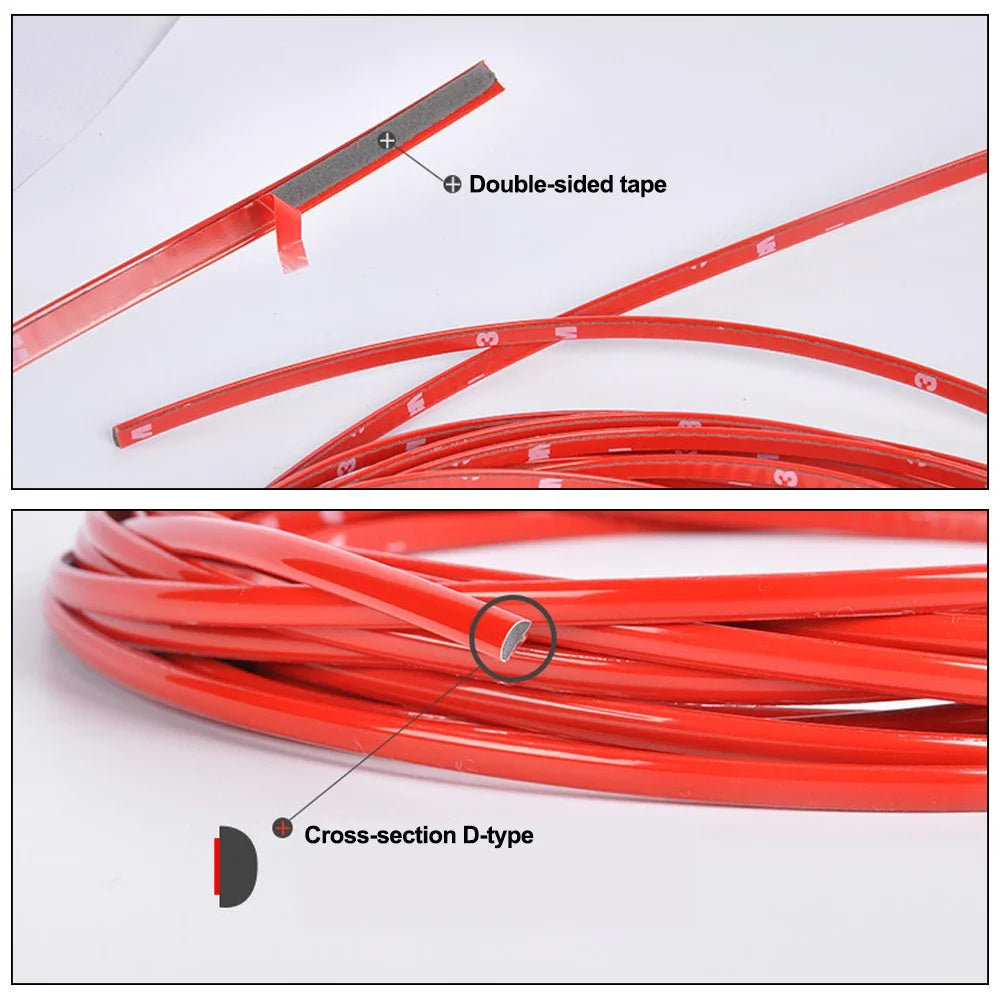 Selbstklebender Dekostreifen rot 3M/5M PVC – SwissGlanzGarage Ansicht 5