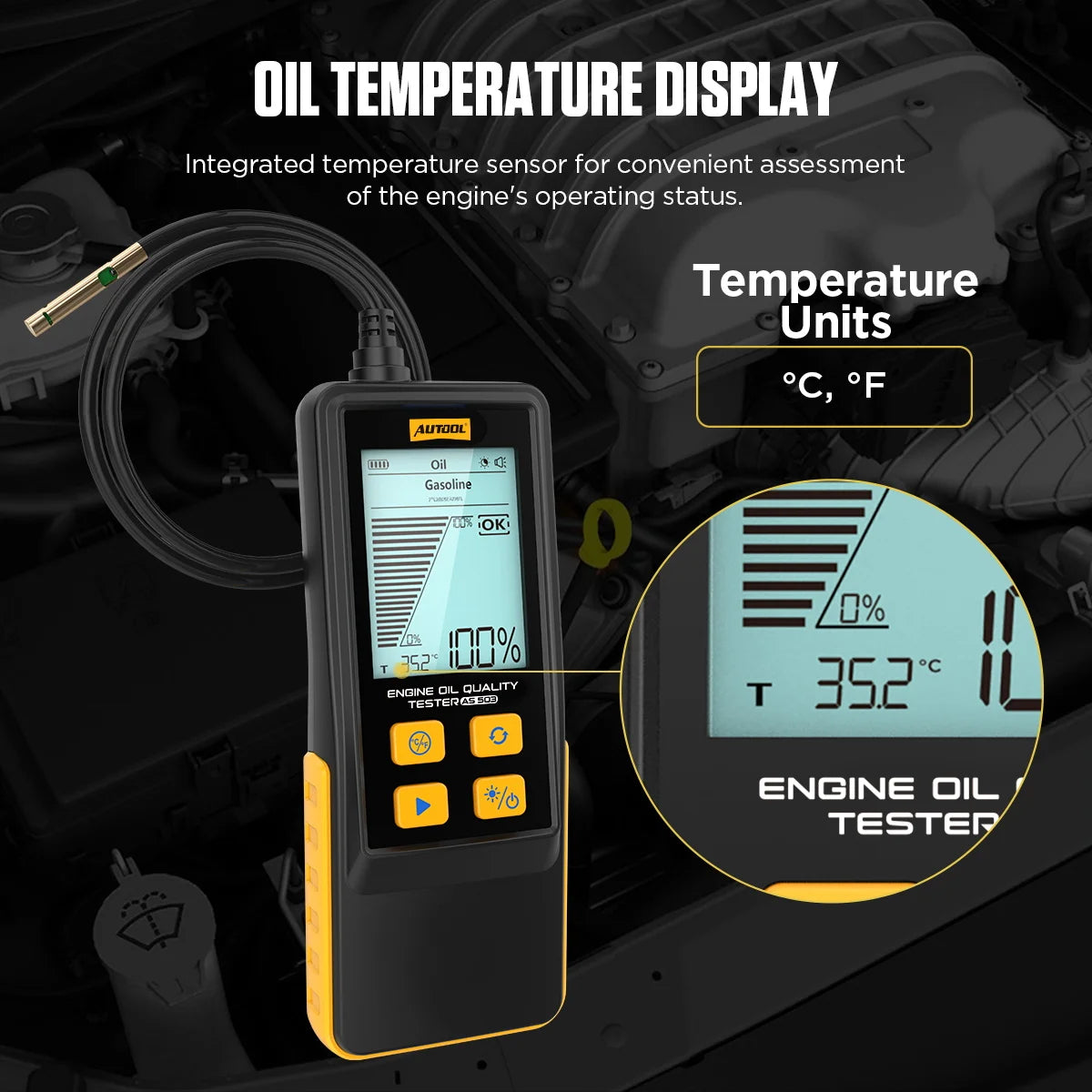 AUTOOL AS503 Motoröl Tester mit Digitalanzeige – SwissGlanzGarage Ansicht 3