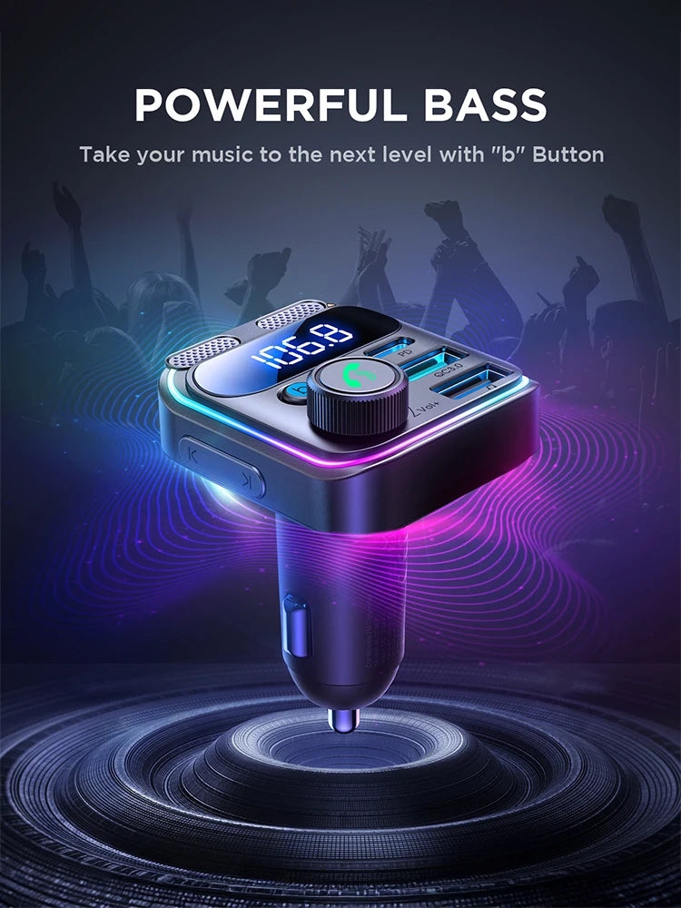 JOYROOM 81W Bluetooth FM Transmitter – SwissGlanzGarage Ansicht 4