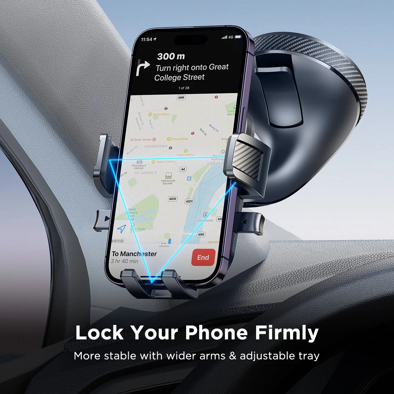 Joyroom Handyhalterung für Auto, starke Saugkraft, freihändig, universelle Handyhalterungen für Armaturenbrett/Windsc...