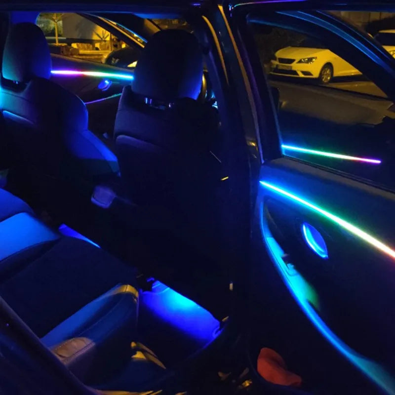 Universal RGB LED Ambientebeleuchtung für Innenraum – SwissGlanzGarage Ansicht 4