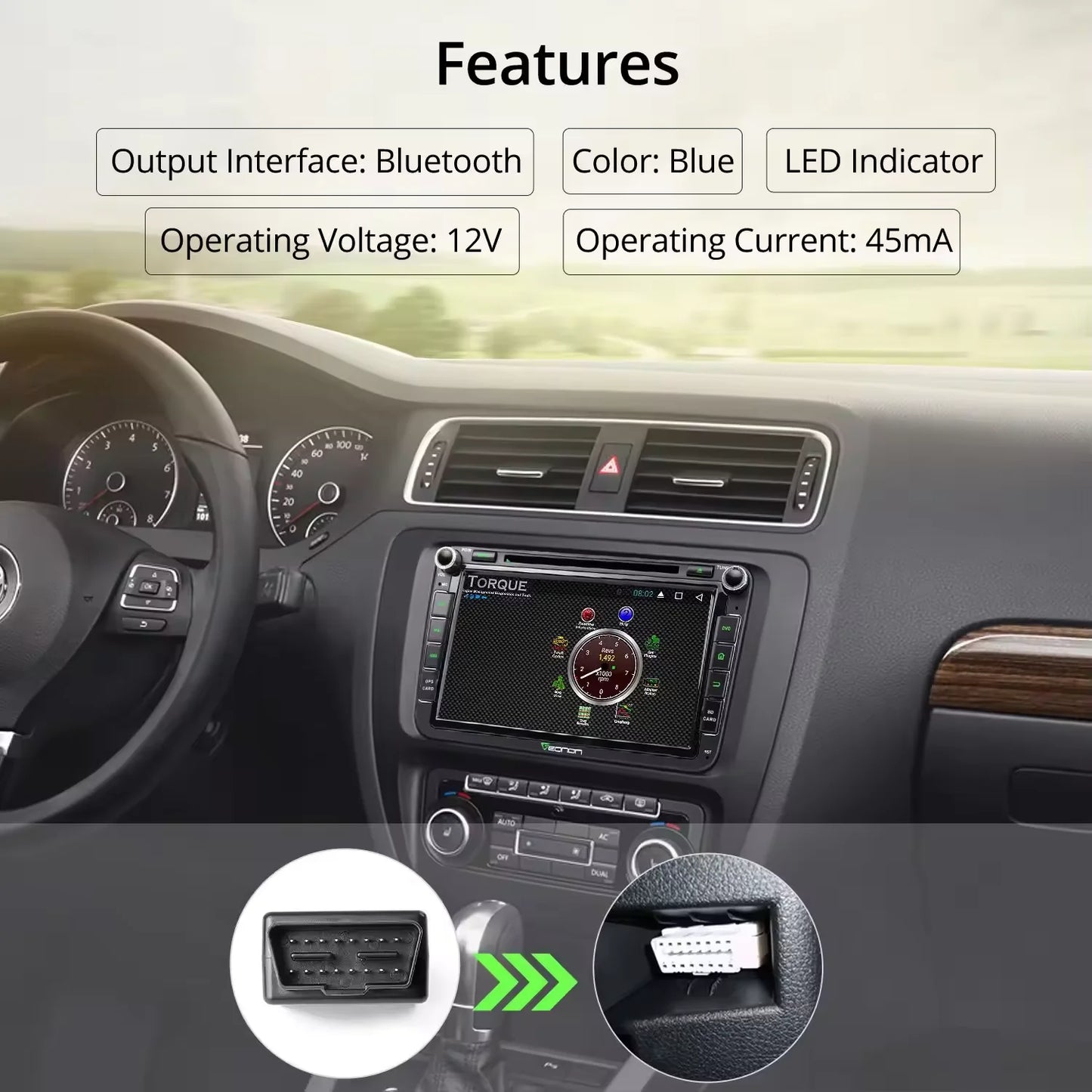 OBD2 Mini Bluetooth Diagnosegerät 16 PIN – mit kabellosem – SwissGlanzGarage Ansicht 5