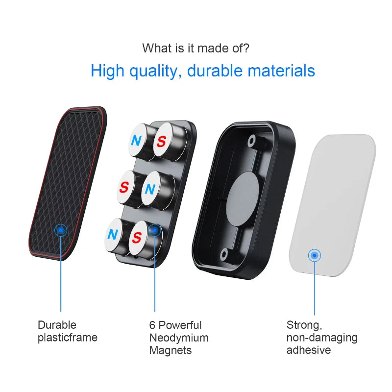 Magnetische Autotelefonhalterung, rechteckig, flach, universeller Autotelefonhalter für Armaturenbrett, Kühlschrank, ...