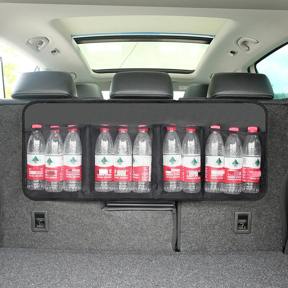 Auto Lagerung Organizer Auto Trunk Bag Universal Große Kapazität Rücksitz Lagerung Tasche Trunk Cargo Mesh Halter Tas...