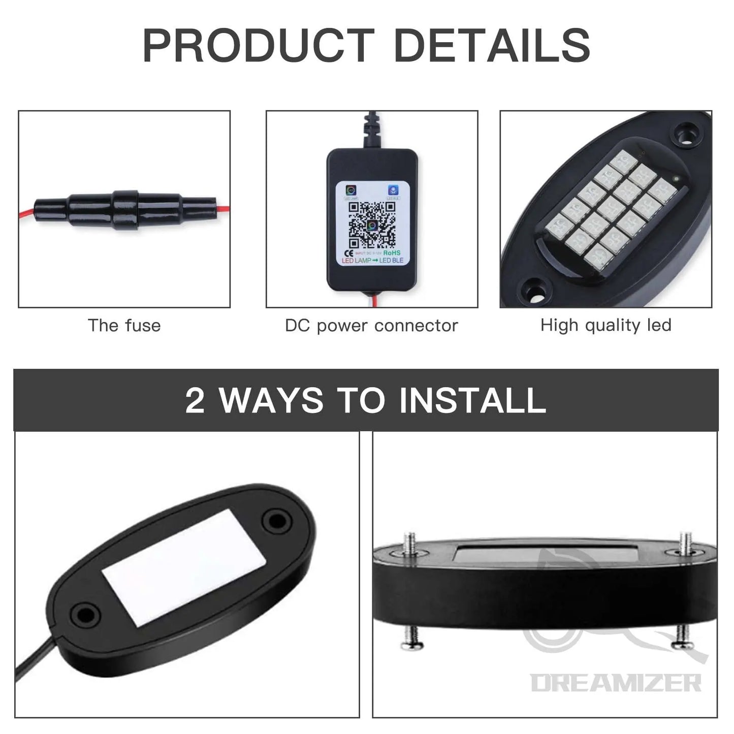 Auto Underglow Licht LED Underbody Fernbedienung APP Steuerung RGB
