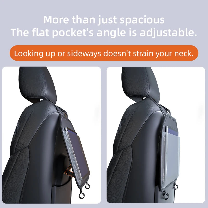 Transparente Tasche für den Autositz