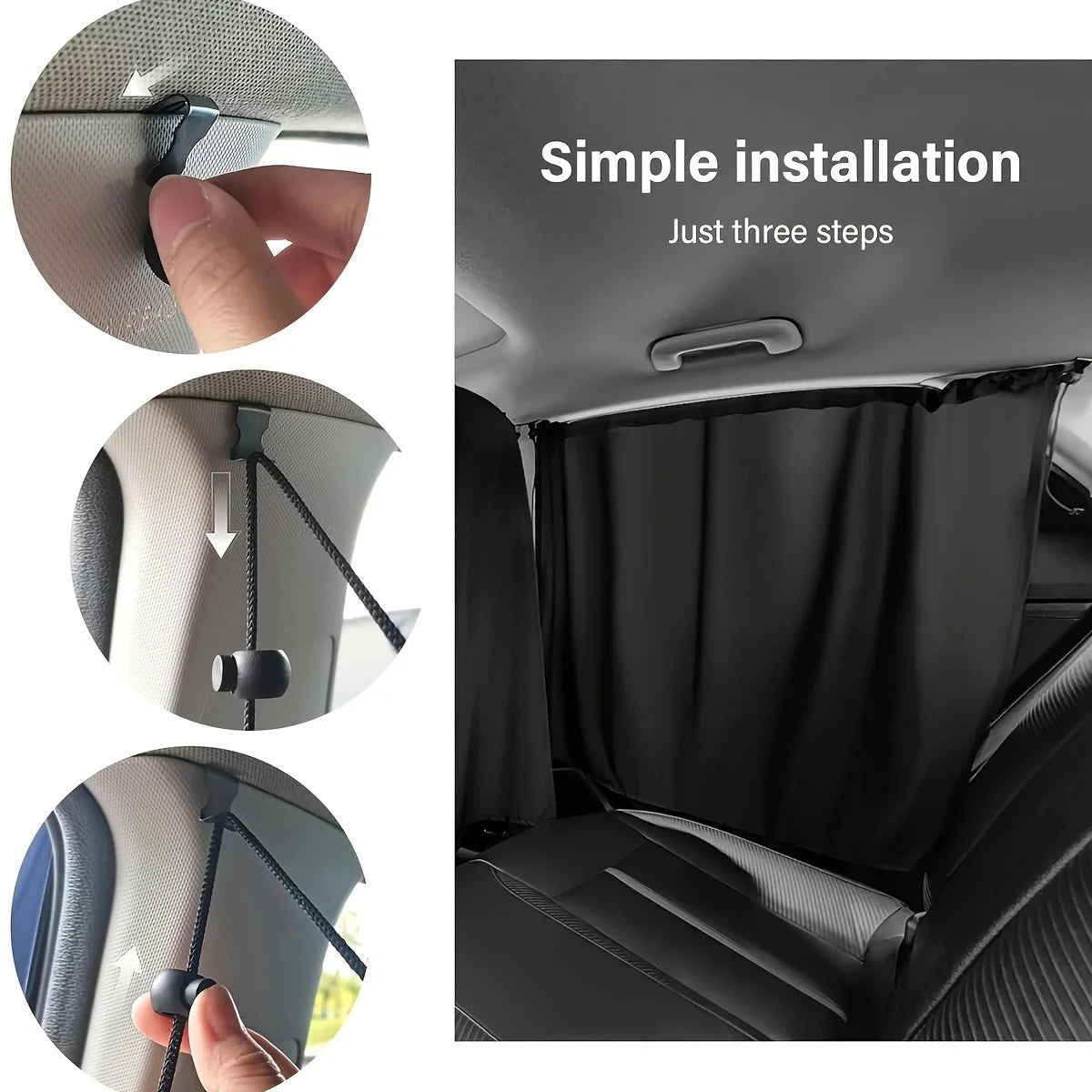 Auto Sichtschutz Vorhang Set – SwissGlanzGarage Ansicht 4