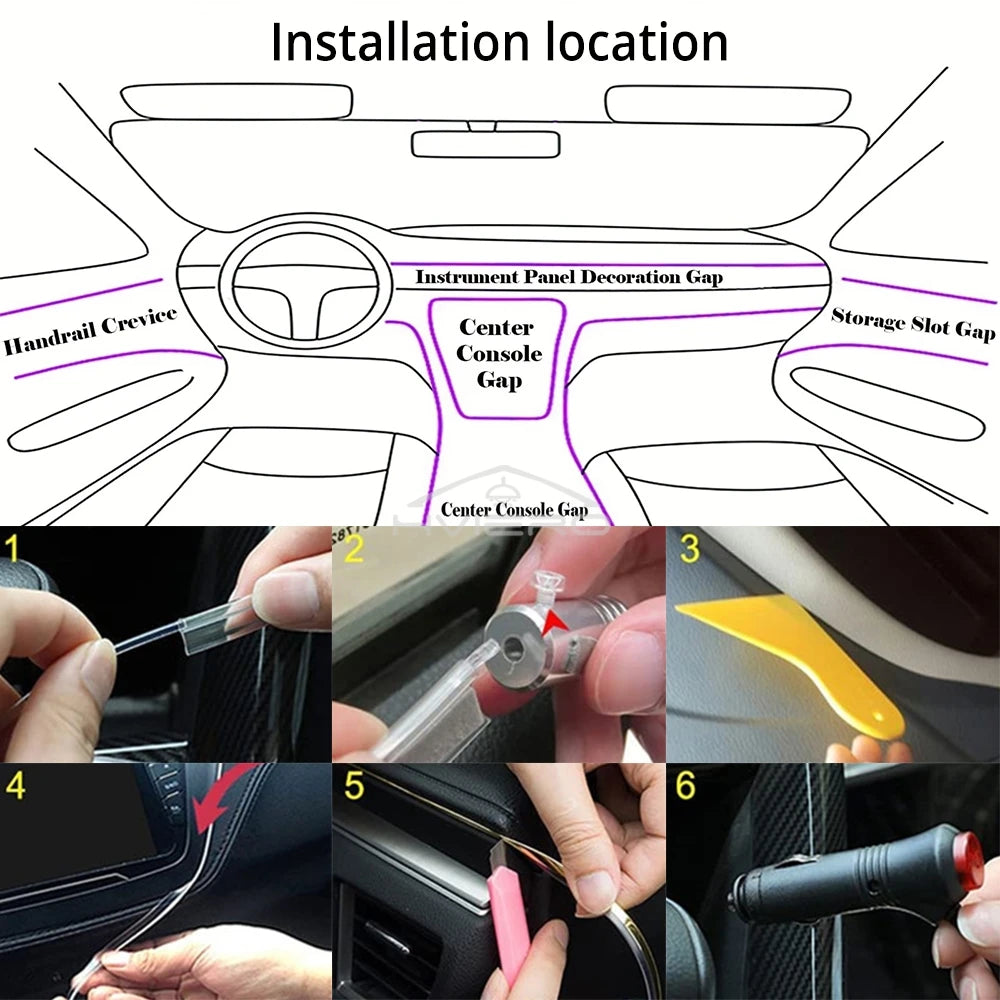Auto Led Streifen Lichter Innen Lichter RGB Umgebungs Beleuchtung Kit
