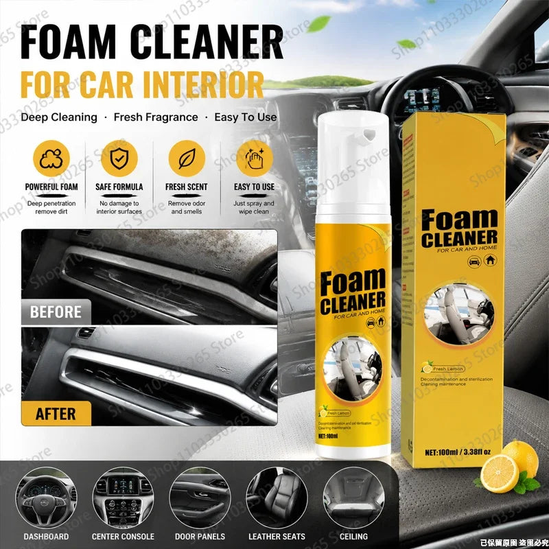 Schaum-Reinigungsspray für den Auto-Innenraum, Tiefenreinigungsschaum für mehrer