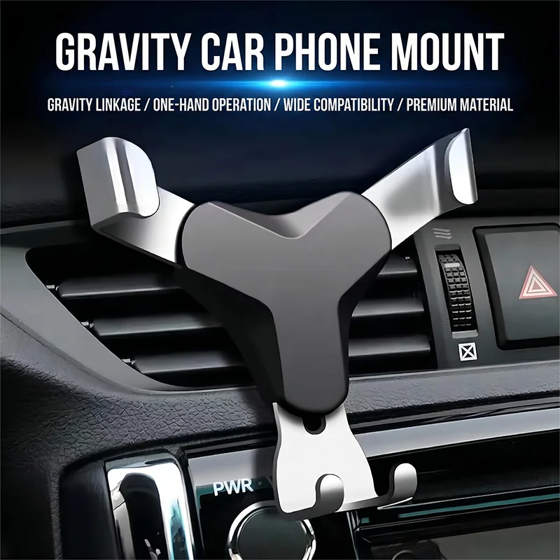 Gravity-Auto-Handyhalterung für Lüftungsschlitze, universeller Auto-Lock-Ständer, dreieckige Stabilität, geräuschlose...