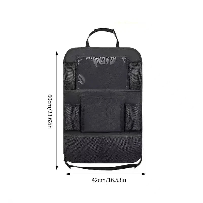 Autositz-Organizer, multifunktionale Oxford-Stoff-Rückseite, mehrere Taschen, Aufbewahrungstasche mit Tablet-Halterun...