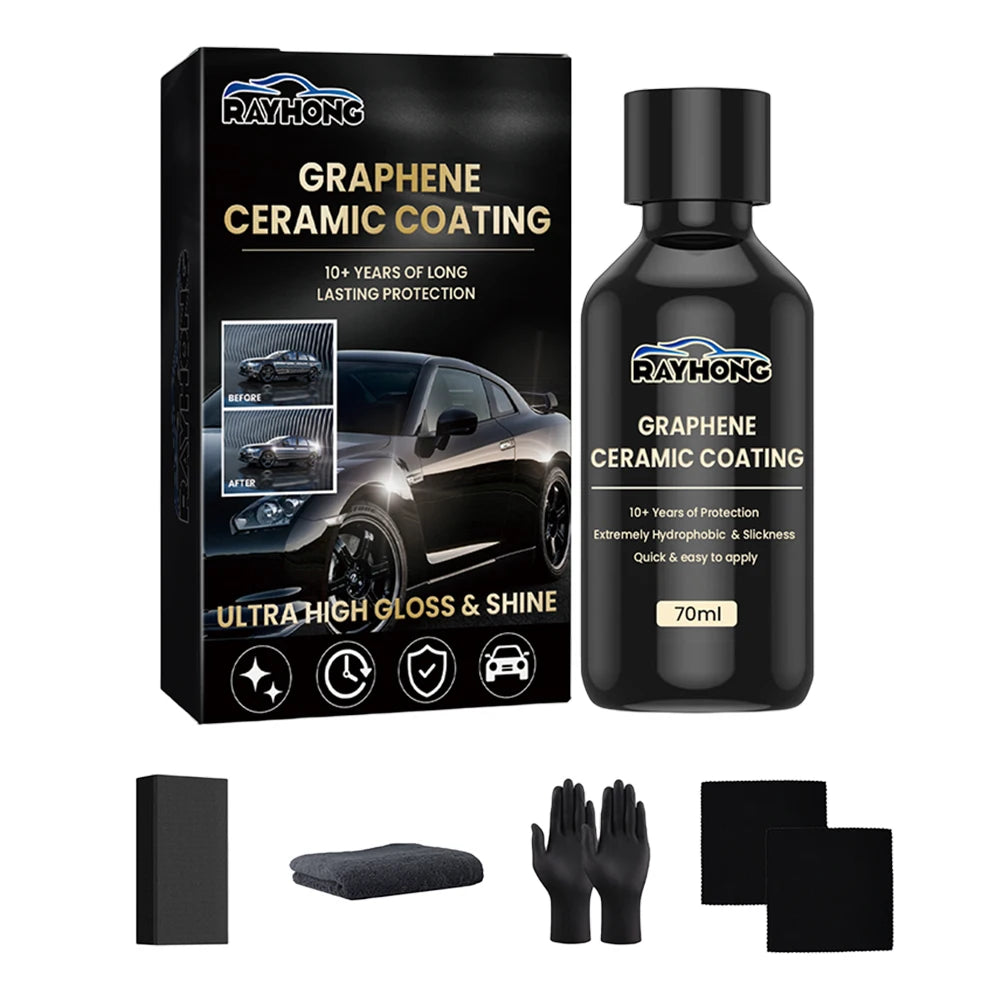70ml Nano-Keramikbeschichtung Graphen Fortschrittliche Technologie Autopflege Anti-Kratzer UV-Glanz Superhydrophobe P...