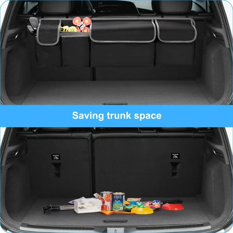 Autositz-Organizer mit 4 Taschen und 3 Deckeln