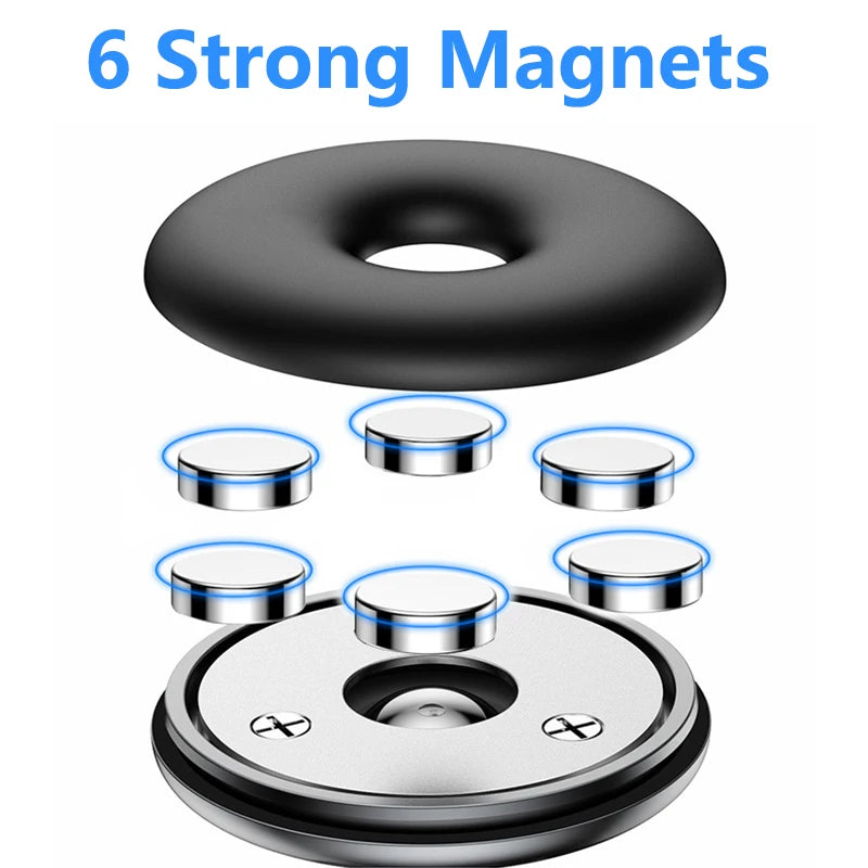 Universeller magnetischer Autotelefonhalter für iPhone 13, 12, 11 Pro Max, Aluminiumlegierung, Armaturenbrett, Magnet...