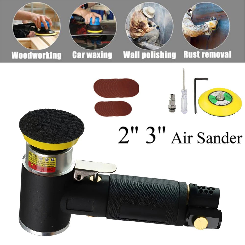WENXING Mini Druckluft-Exzenterschleifer Pneumatik-Set für Autoaufbereitung